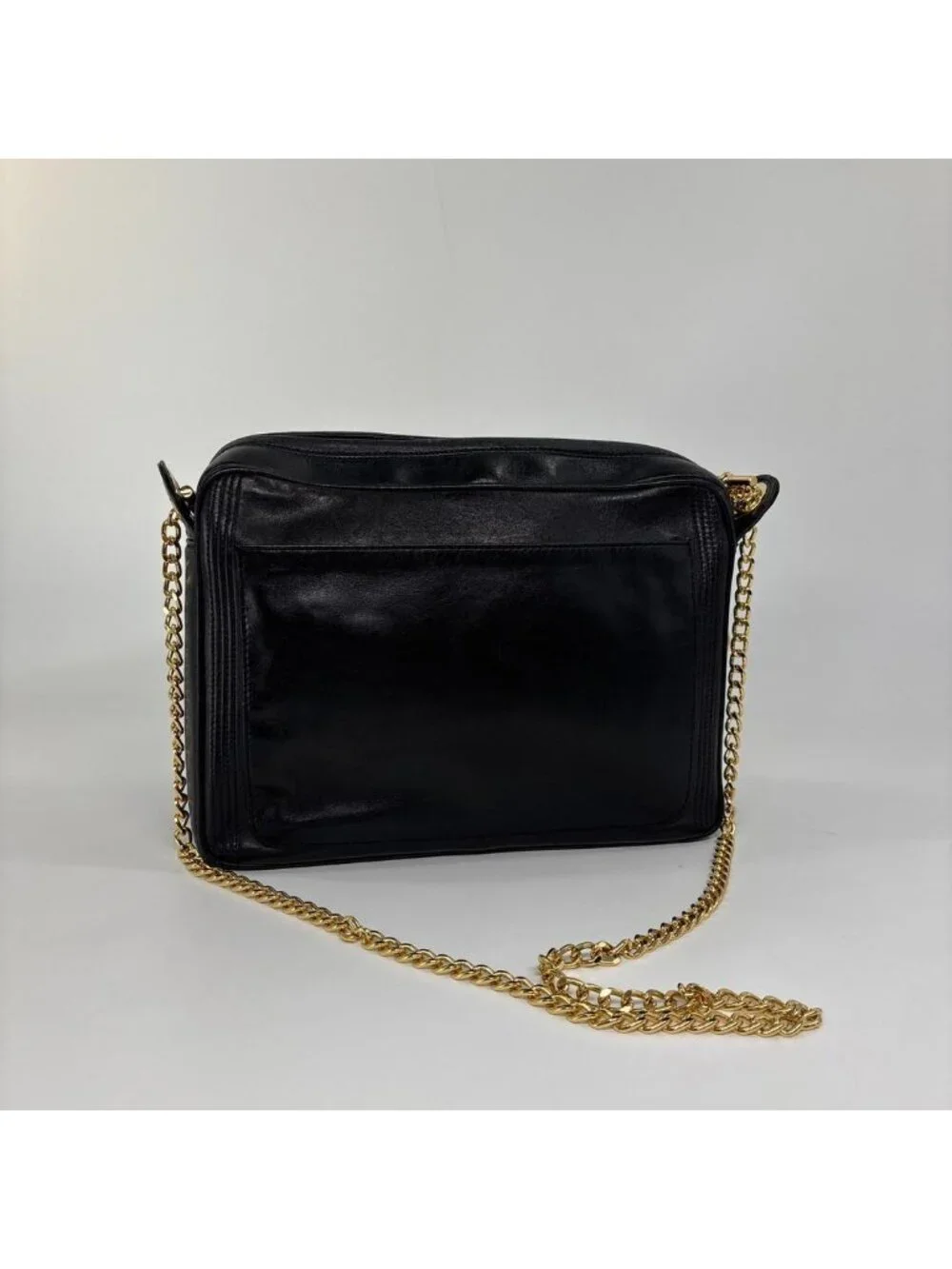 Chanel Lambskin CC Logo Shoulder Bag Black